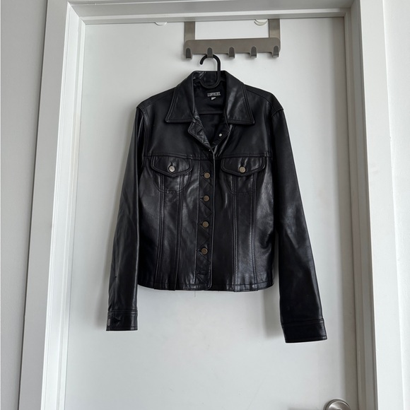 Vintage genuine leather shirt jacket - Picture 1 of 9